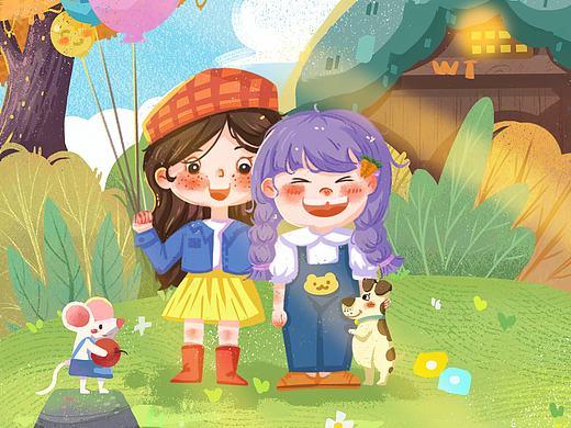 人物场景儿插（个人主页-ZNTU5MzA5NzY=） - 儿童插画 - 站酷设计师梧桐yomo原创素材 - 站酷ZCOOL