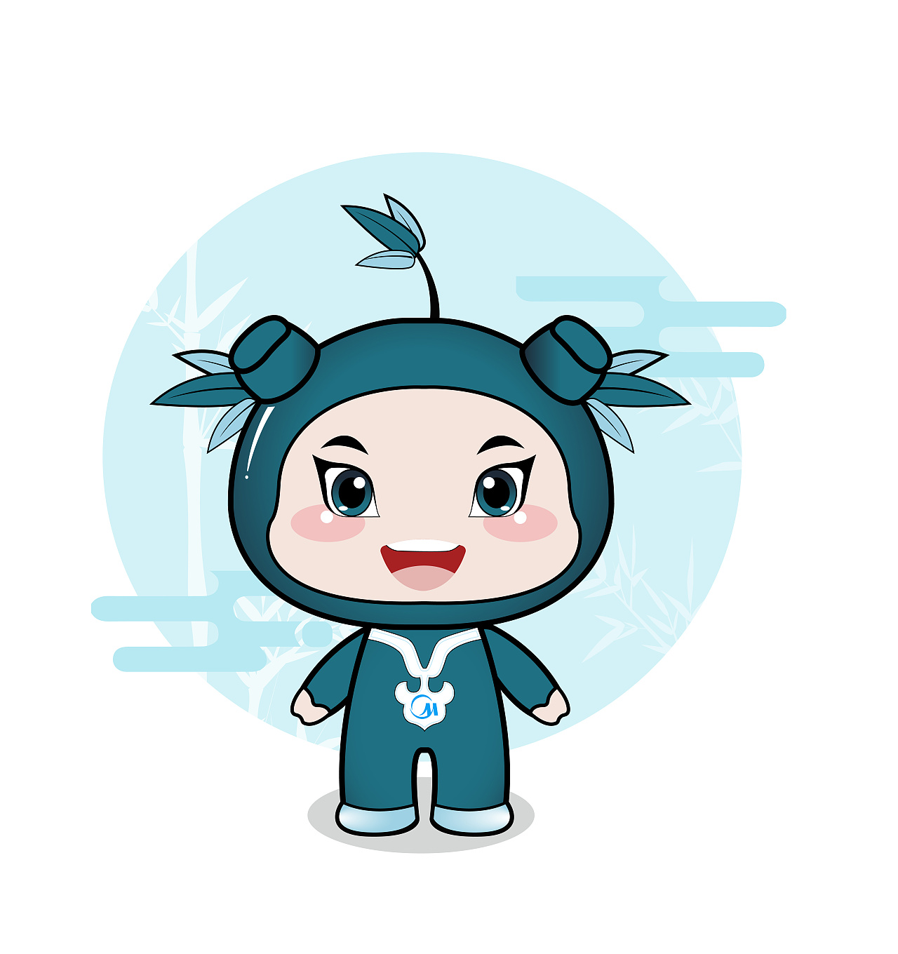 bamboo,中国:竹的故乡,以竹子为形象创作m博士吉祥物形象,竹子精神是