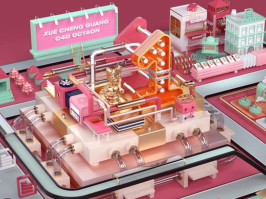 C4D练习（个人主页-ZNDM1NjE4NjQ=） - 场景 - 站酷设计师柚子Az原创素材 - 站酷ZCOOL