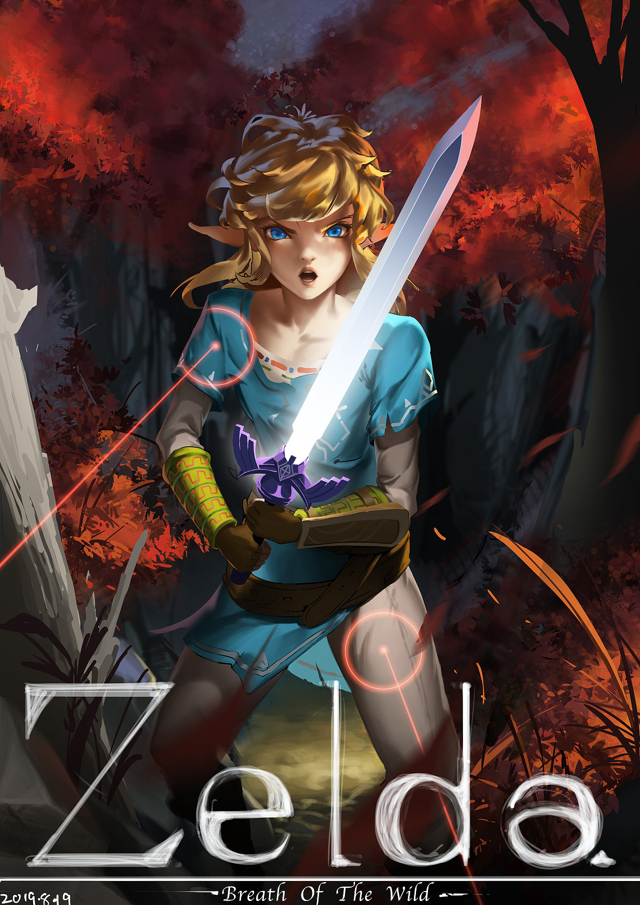 zelda ➕发光大宝剑（图ZMTcyNzM4NjUy） - 创作习作 - 站酷设计师扬翾原创素材 - 站酷ZCOOL