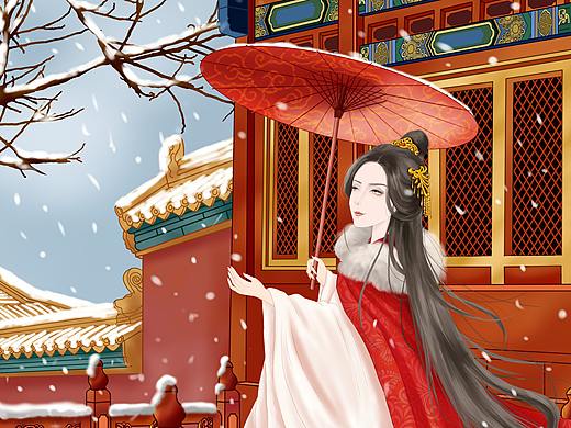 古風(fēng)人物插畫（個(gè)人主頁-ZNTg5MDAyNzY=） - 創(chuàng)作習(xí)作 - 站酷設(shè)計(jì)師奶茶爆爆珠原創(chuàng)素材 - 站酷ZCOOL