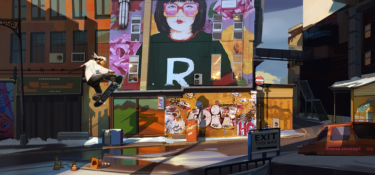 场景原画色彩练习（图ZMjgwMjAzMTE2） - 游戏原画 - 站酷设计师Wkwang原创素材 - 站酷ZCOOL