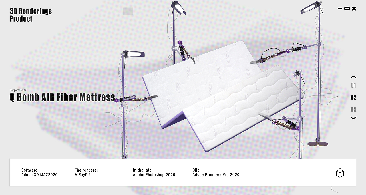 Q Bomb POR Fiber Mattress-床垫建模（图ZMjg4MTY3MzEy） - 产品 - 站酷设计师Bergamot原创素材 - 站酷ZCOOL