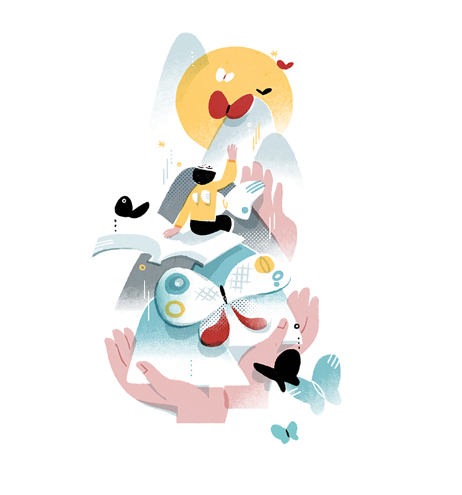 温暖系小画稿（图ZMTE2NTM2ODIw） - 商业插画 - 站酷设计师老老老鱼原创素材 - 站酷ZCOOL