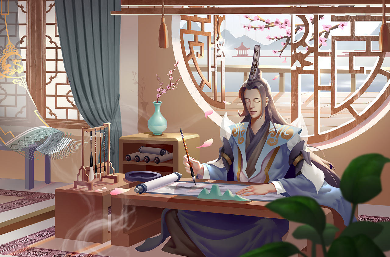 古风插画（图ZMjkzNjQ0OTQw） - 游戏原画 - 站酷设计师夺秒原创素材 - 站酷ZCOOL