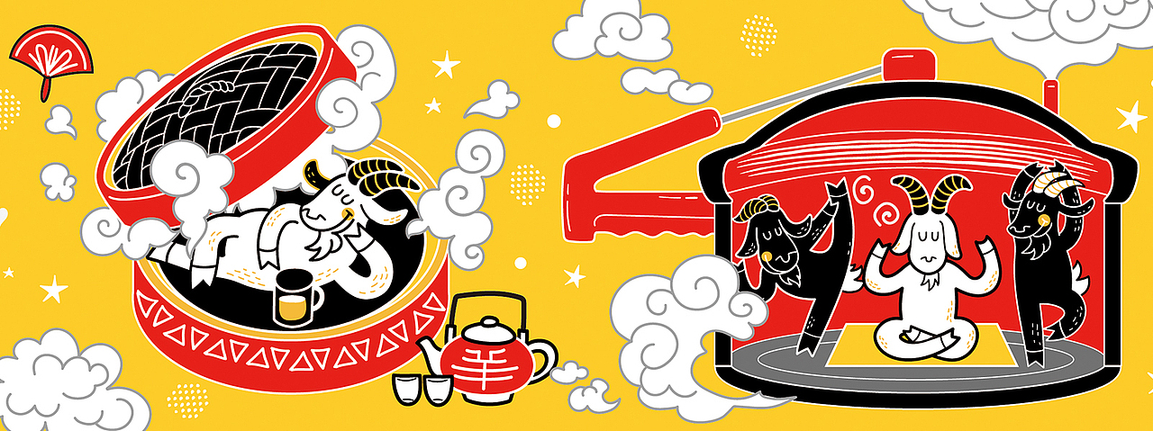 羊肉館商業(yè)插畫（圖ZMTcwMzU4MDYw） - 商業(yè)插畫 - 站酷設(shè)計(jì)師MORR15原創(chuàng)素材 - 站酷ZCOOL