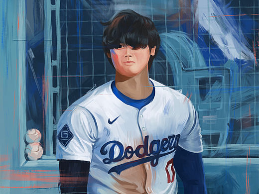 插画|大谷翔平