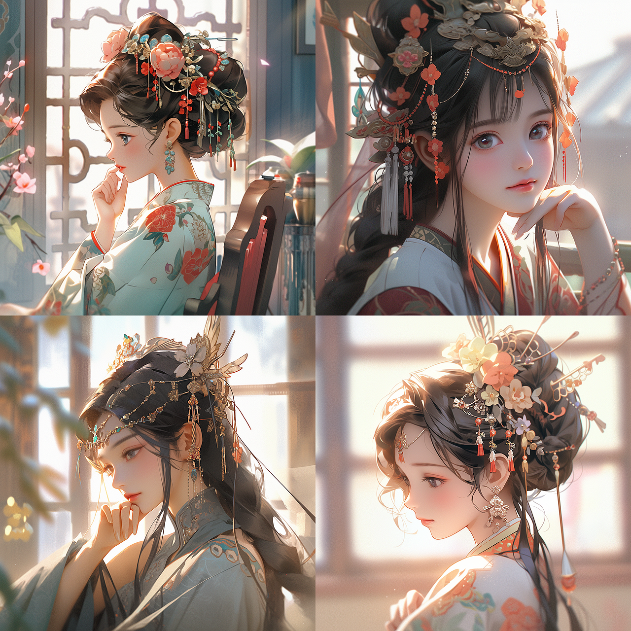 國(guó)風(fēng)少女頭像（圖ZMzUwODgyODYw） - AI作品 - 站酷設(shè)計(jì)師大林子lay原創(chuàng)素材 - 站酷ZCOOL