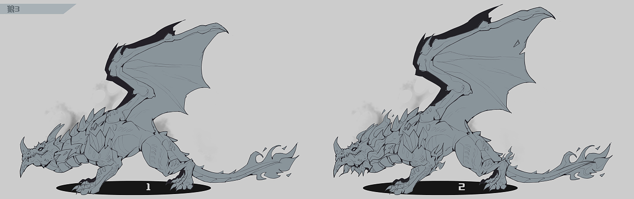 龙狼（图ZMzE0NDMyODMy） - 游戏原画 - 站酷设计师阿浪CST潮流绘画原创素材 - 站酷ZCOOL