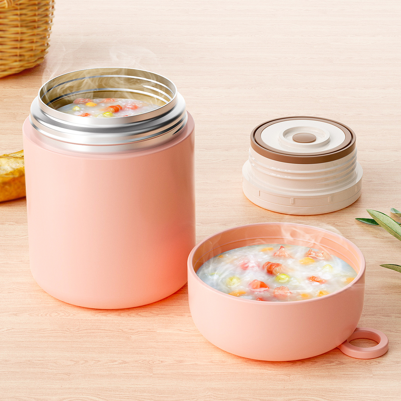 产品渲染-焖烧杯