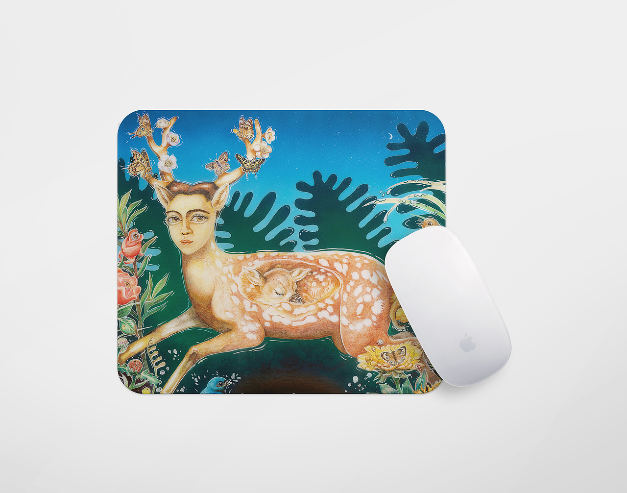 《孕育-鹿妈妈》绘画作品与应用