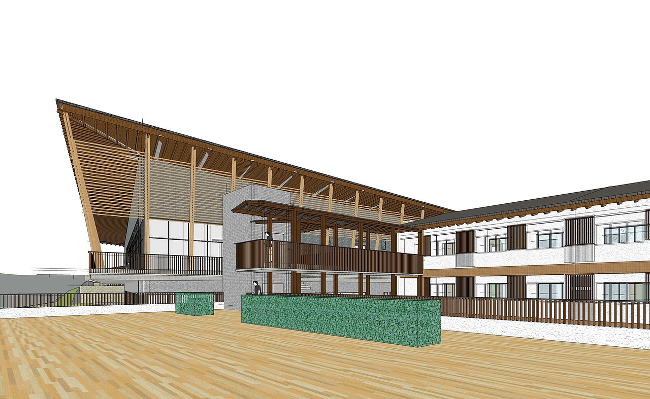 绿地康养居酒店SU模型下载