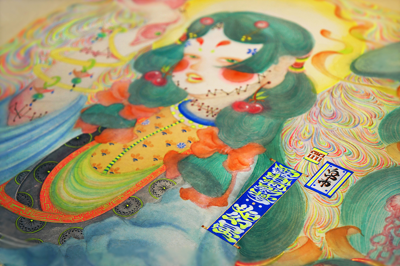 《如幻星.岁三百山蛟童女.祭月娥》白中南颜彩—人川集(图ZMjc4MDYyMTc2) - 艺术插画 - 站酷设计师白中南原创素材 - 站酷ZCOOL