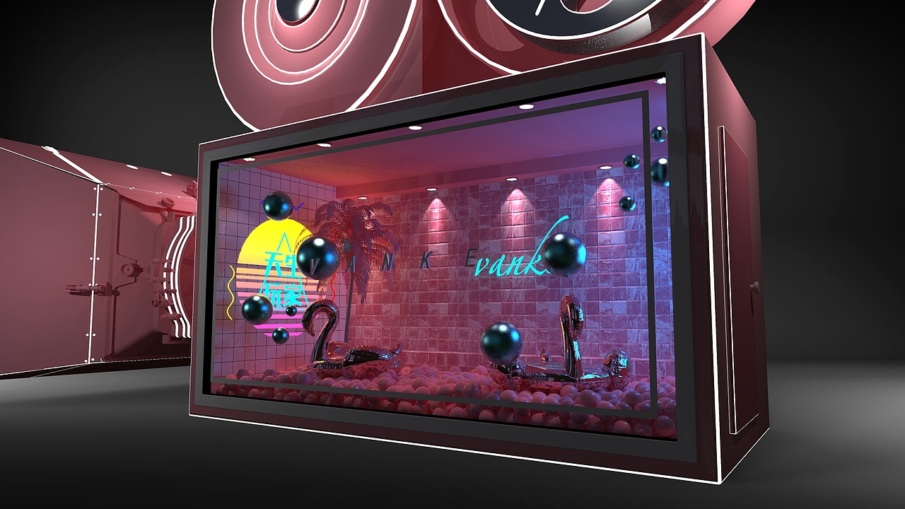 粉色美陈 摄像机 海洋球 ins风（图ZMTU2MzcyOTQ4） - 其他三维 - 站酷设计师小文sama原创素材 - 站酷ZCOOL