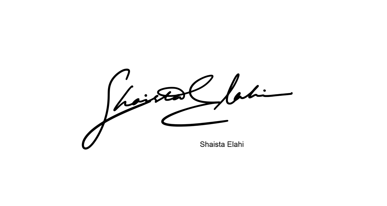 英文签名设计案例丨Shaista Elahi近百种签名设计方案