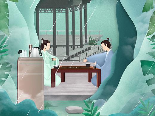 节气产品插画海报