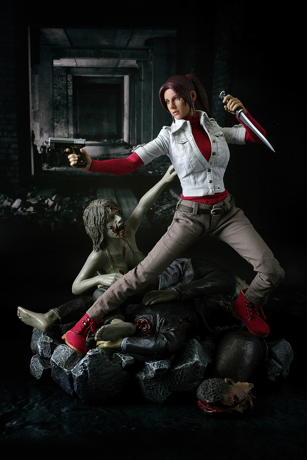 开箱评测 hot heart 生化危机 克莱尔 丧尸地台