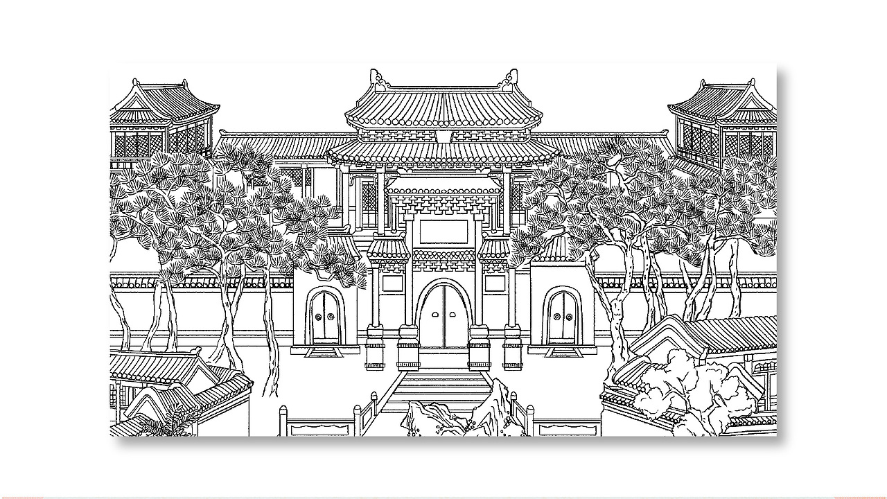 红楼梦系列之大观园（图ZMjQ3Njg1OTky） - 商业插画 - 站酷设计师岳岳3点0原创素材 - 站酷ZCOOL