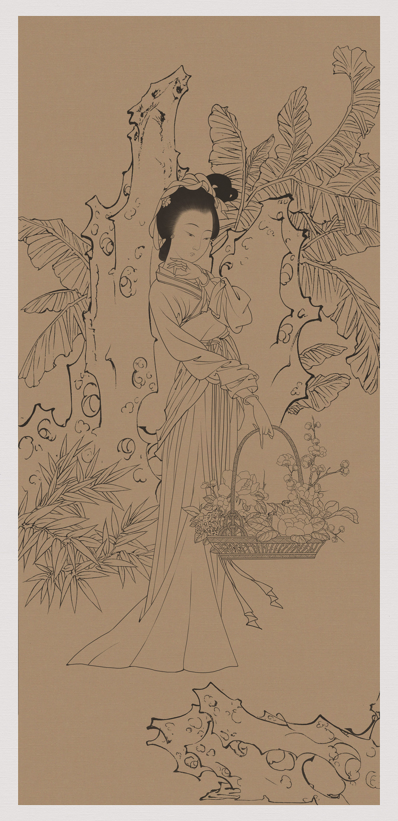 仿古工笔仕女图