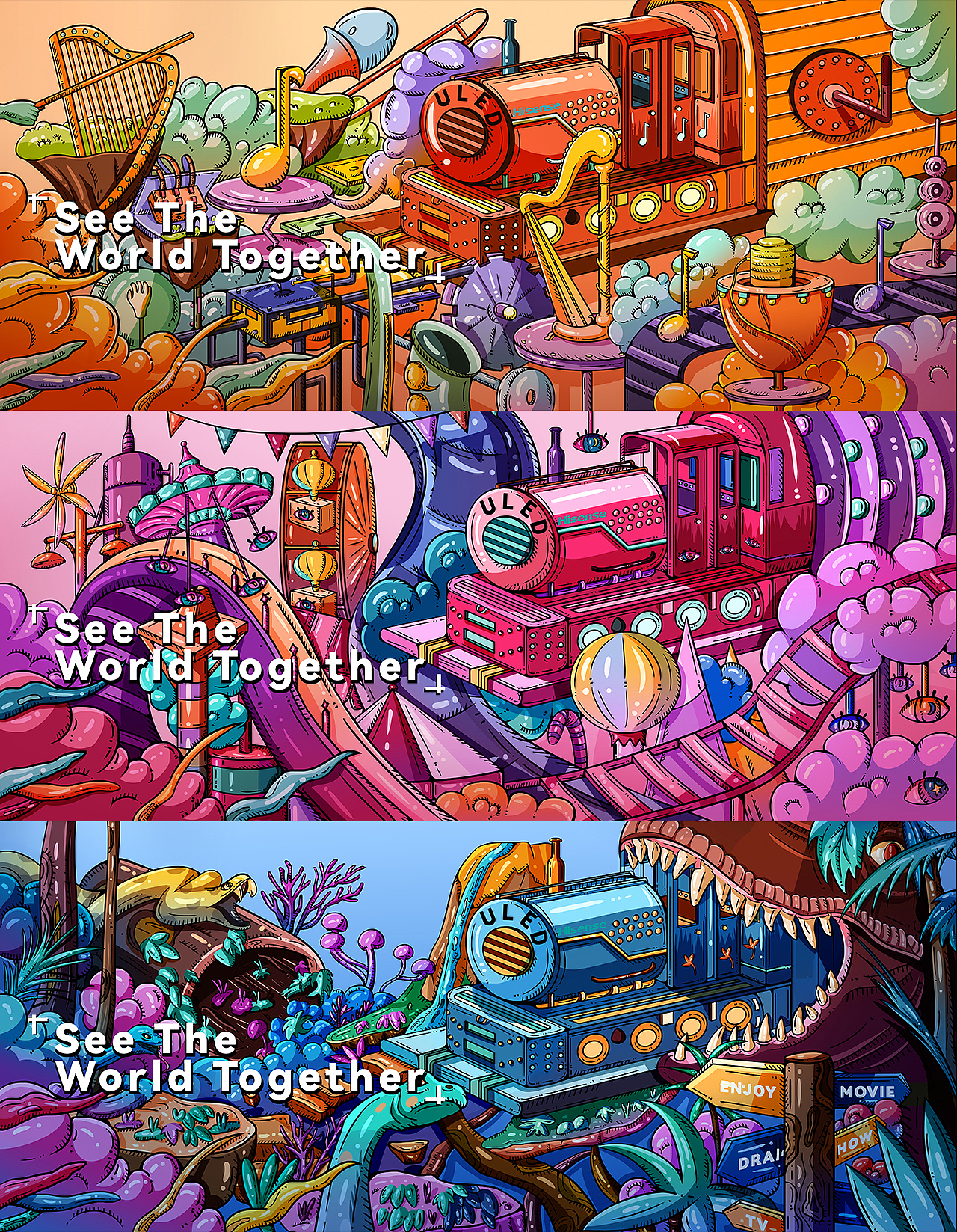 打开ULED||开启沉浸之旅（图ZMjg0NjY3ODM2） - 海报 - 站酷设计师野生独立原创素材 - 站酷ZCOOL