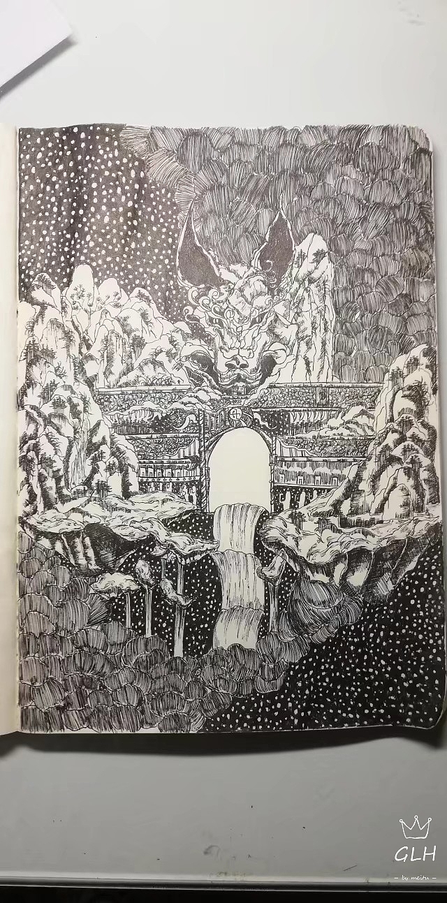 插画，钢笔画
