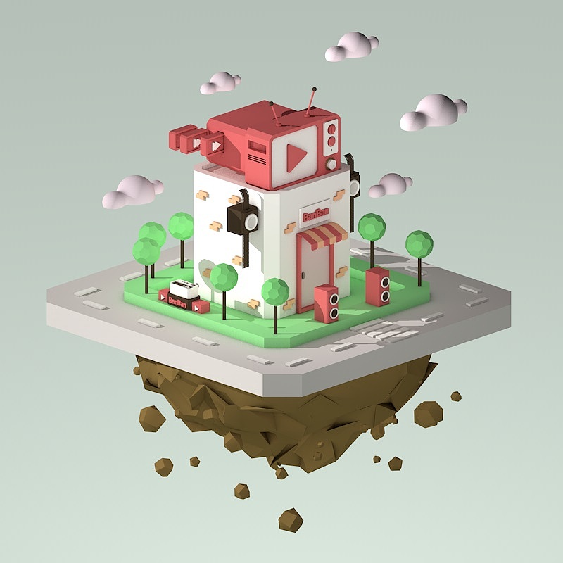 三维场景练习（图ZMjg4NTI5MzMy） - 场景 - 站酷设计师楂糖原创素材 - 站酷ZCOOL