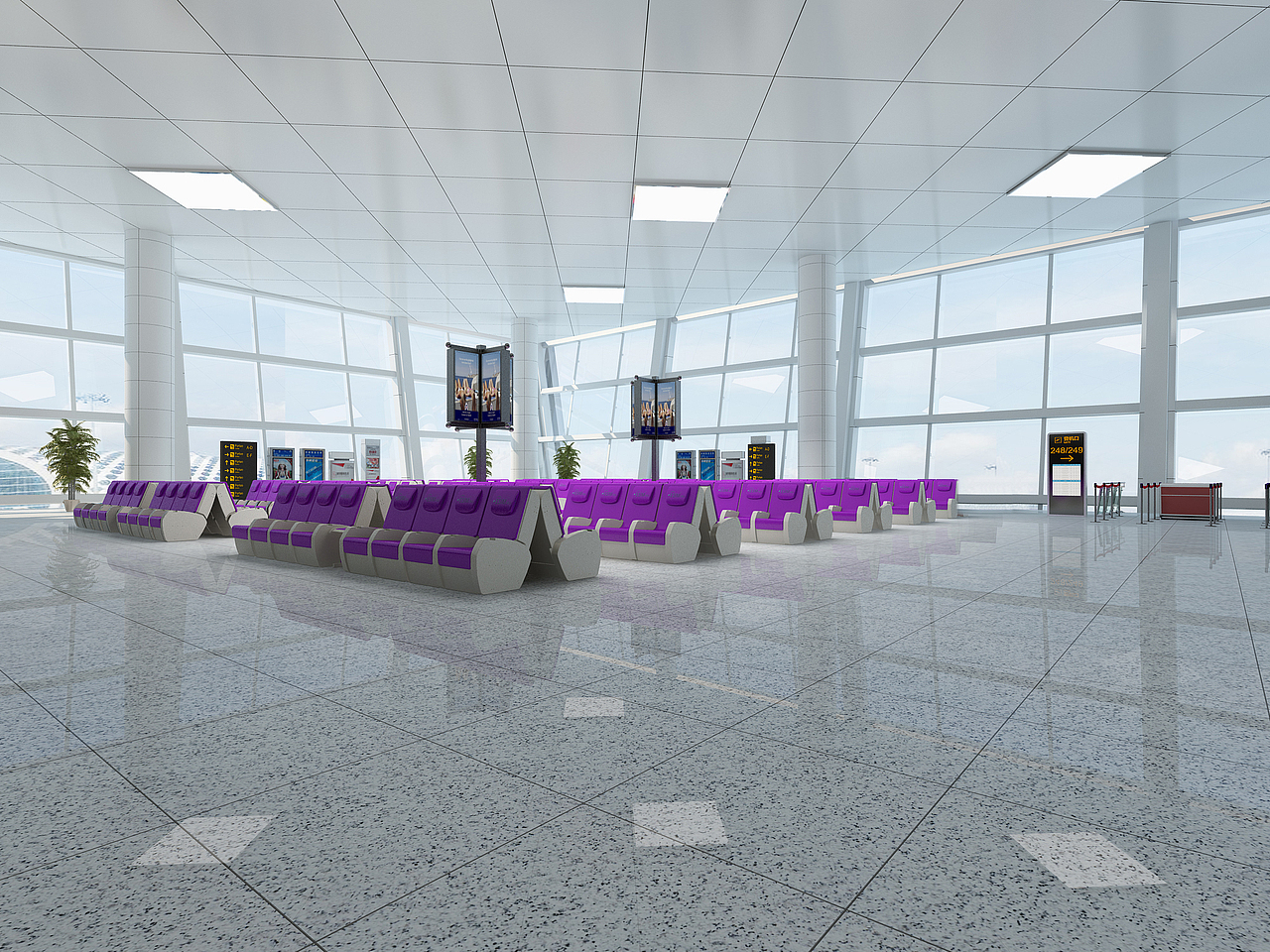 1992效果图——飞机场效果图设计