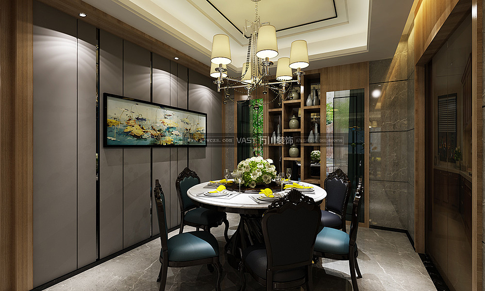 贵阳未来方舟洋房现代简约装修设计案例效果图