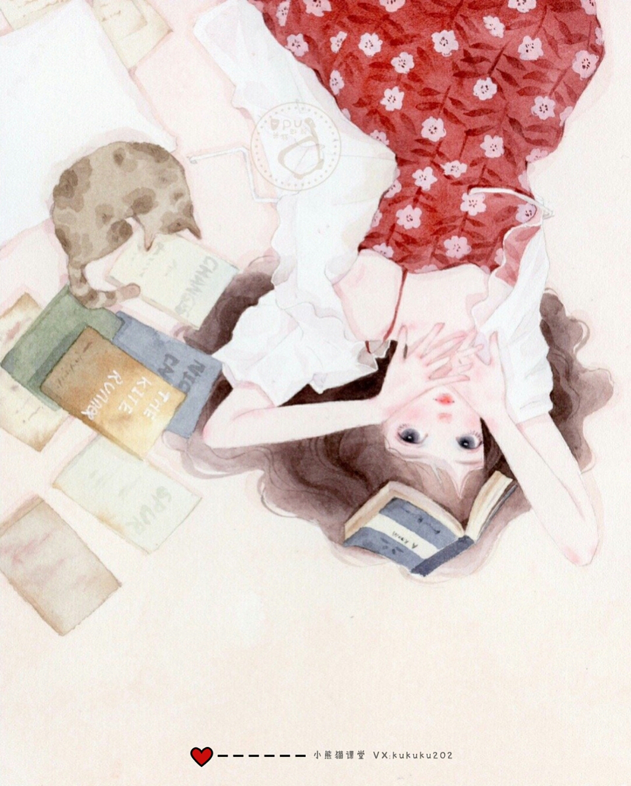 水彩手绘卡通插画手绘插画水彩教程森系少女头像壁纸（图ZMTY3MzU2MTc2） - 创作习作 - 站酷设计师熊猫胖哒原创素材 - 站酷ZCOOL