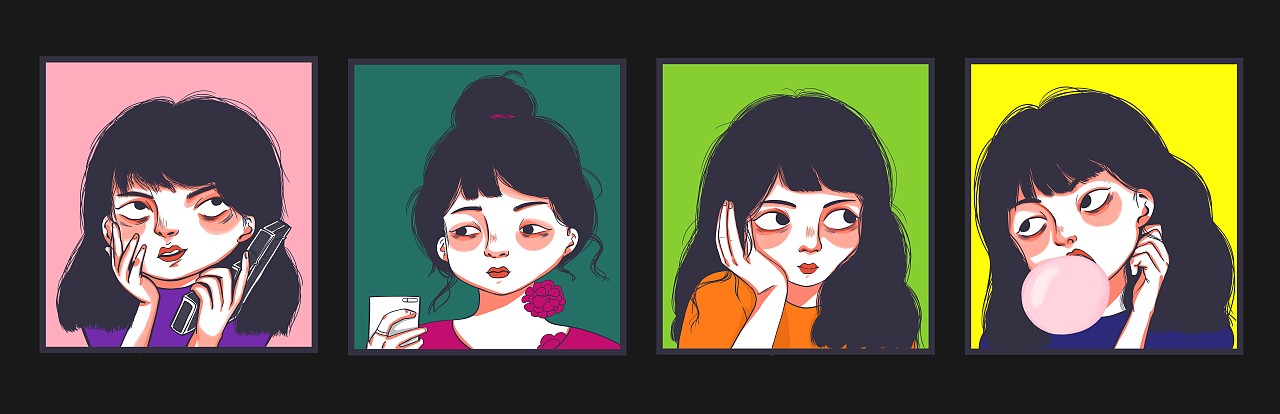 女孩（图ZMTk1MzcwMzMy） - 商业插画 - 站酷设计师西曲豆子原创素材 - 站酷ZCOOL