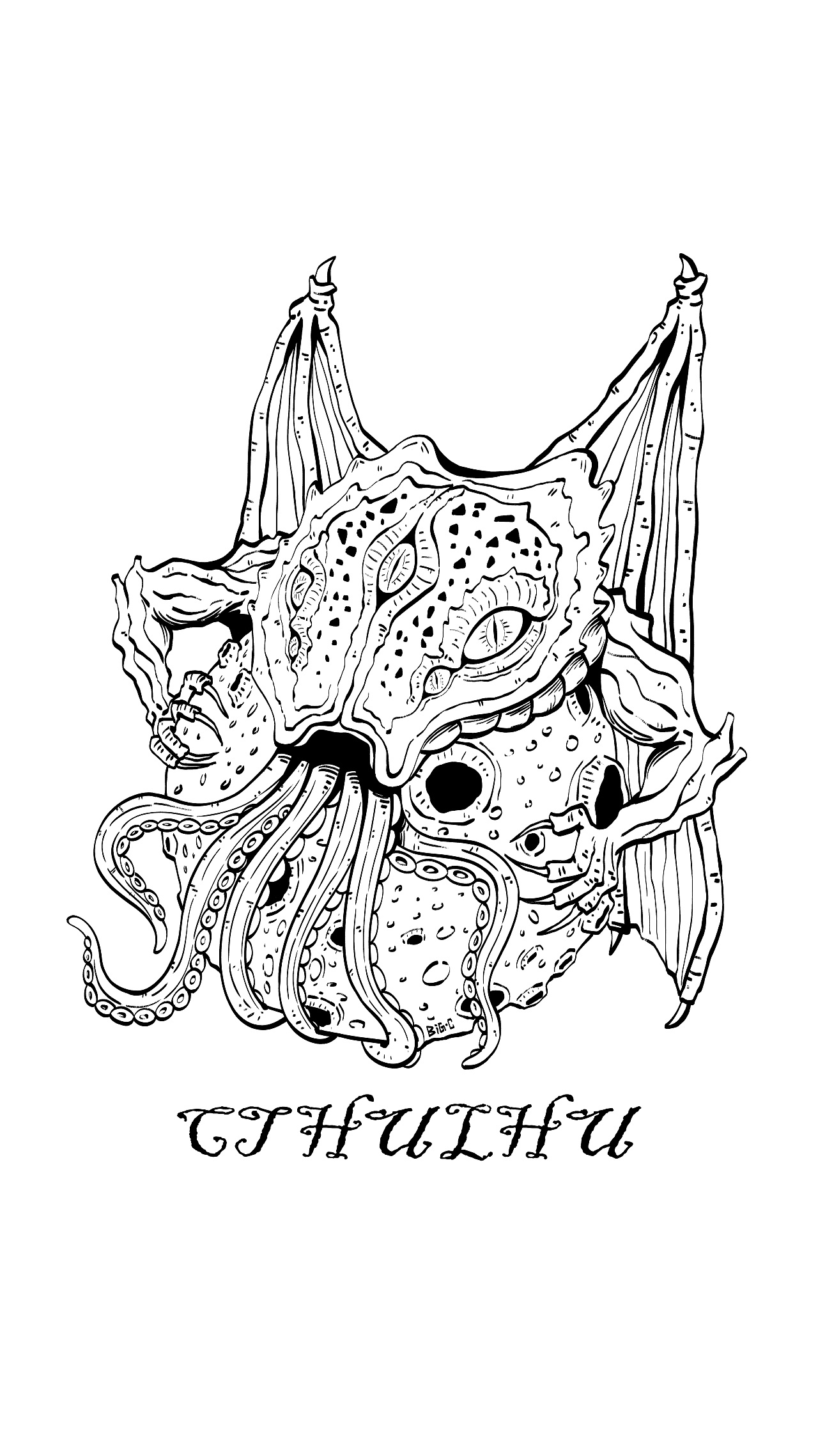 克蘇魯（圖ZMTM5MDk3MjQw） - 藝術插畫 - 站酷設計師Dr_J原創(chuàng)素材 - 站酷ZCOOL