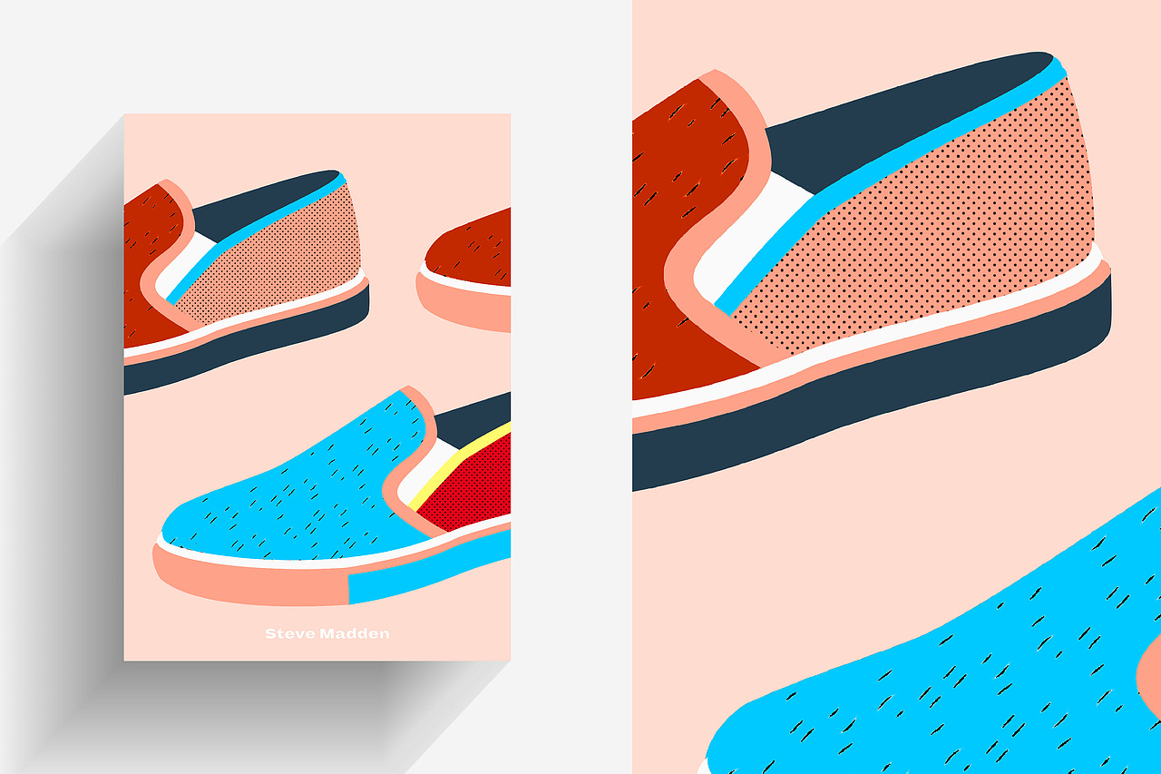 8 Iconic Shoes Reimagined as Through Illustration(图ZMTEyOTY5Mjk2) - 海报 - 站酷设计师苏大舟原创素材 - 站酷ZCOOL