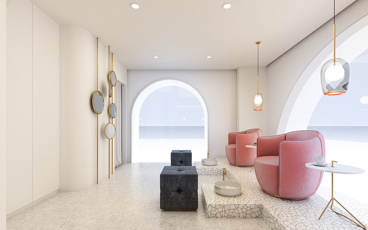 美容店設計案例（圖ZMTY3OTQ1MTgw） - 家裝設計 - 站酷設計師灰GRAYSCALE原創(chuàng)素材 - 站酷ZCOOL