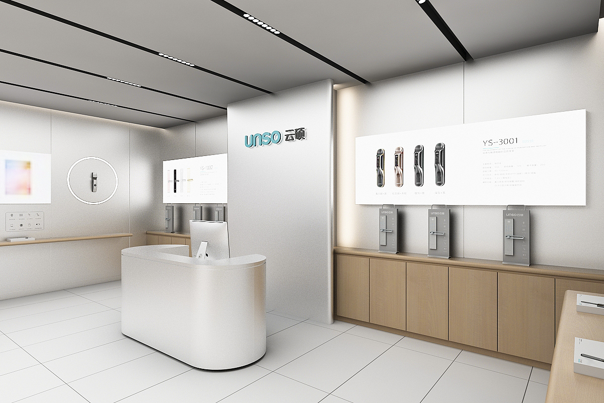 云硕指纹锁专卖店设计——红勾品牌策划