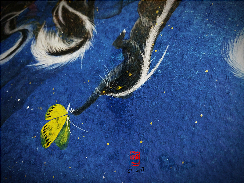 【縛海集—竄天猴—紋鼬—赤蛟】—附過程——翔魚（图ZODQxNjE3ODg=） - 绘画 - 站酷设计师翔魚原创素材 - 站酷ZCOOL