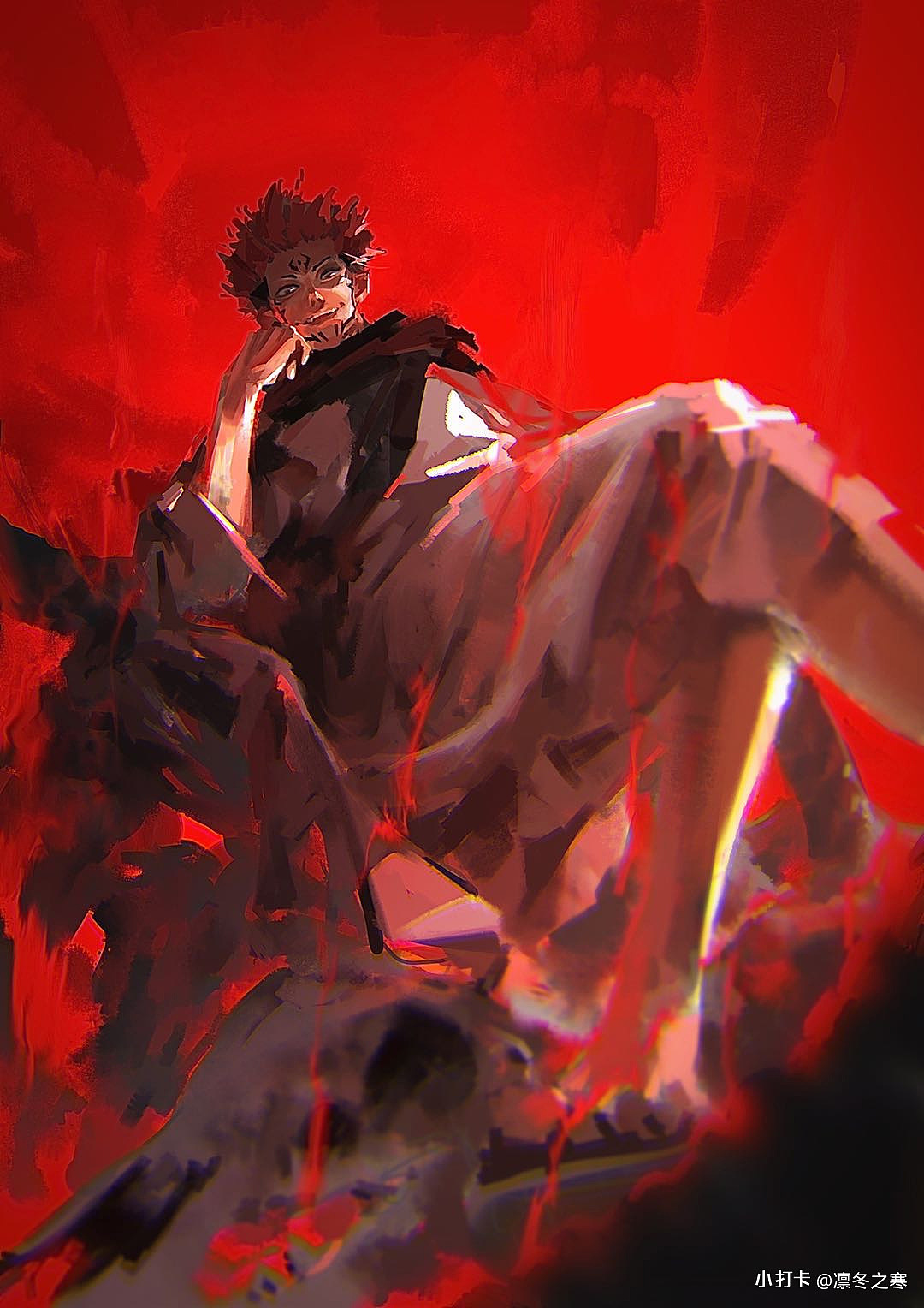 咒术回战主题周速涂|插画|创作习作|凛冬之寒 - 原创作品 - 站酷