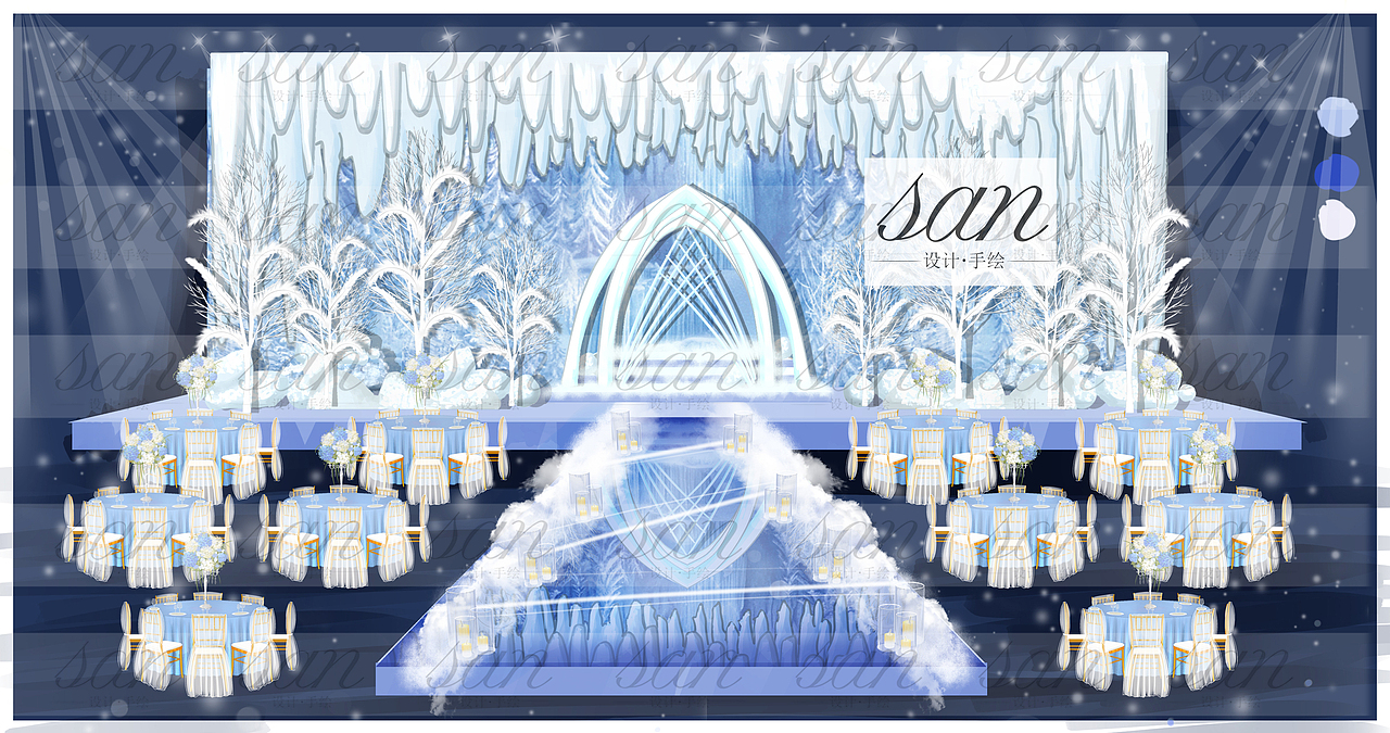 婚礼手绘（图ZNjI3Mjk1MTY=） - 其他平面 - 站酷设计师婚礼设计唐SanSan原创素材 - 站酷ZCOOL