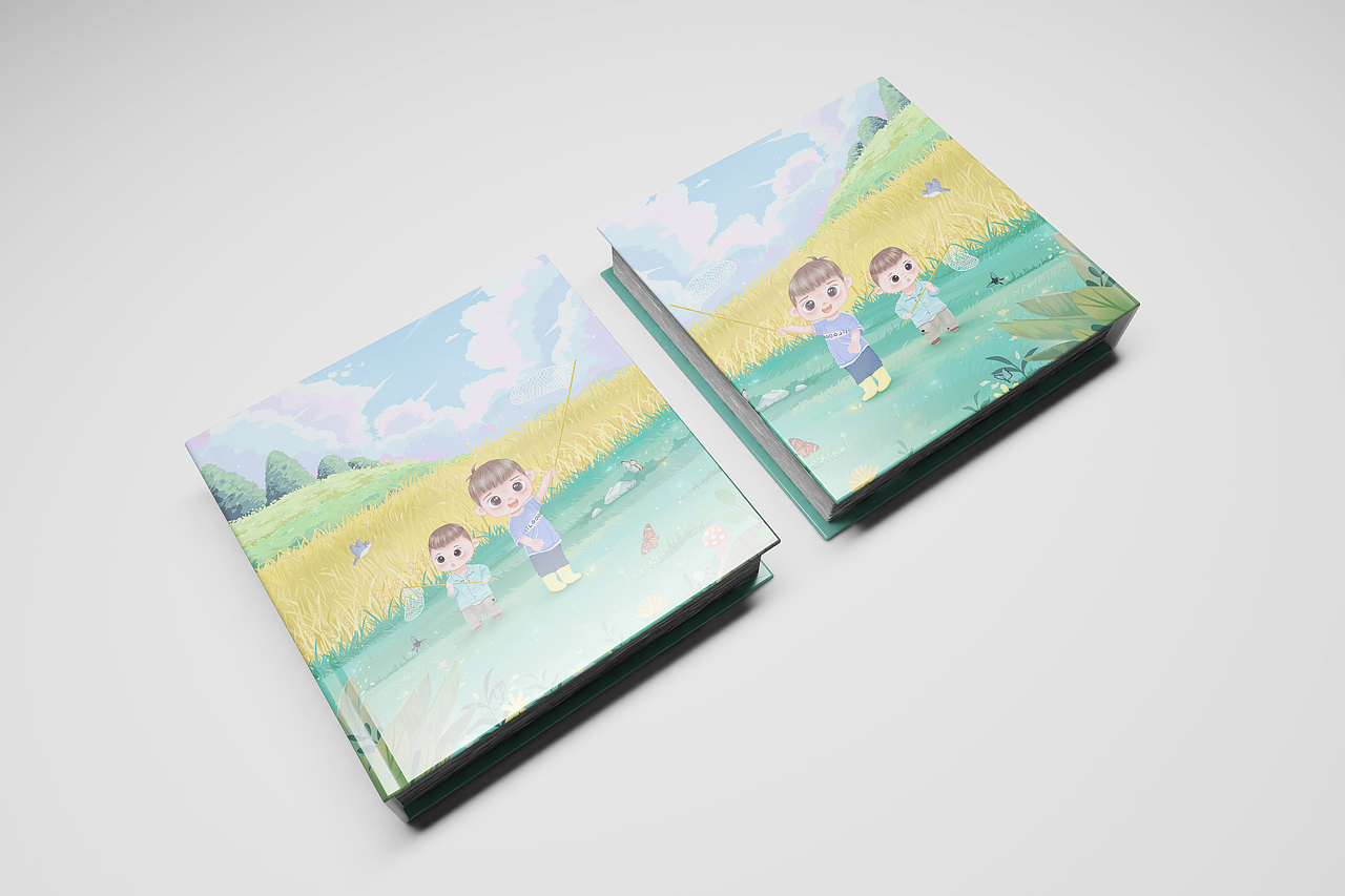 田园儿童欢乐插画