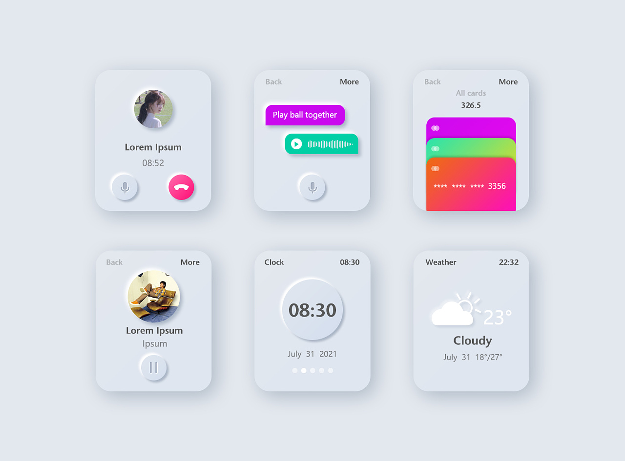 ui-新拟态手表ui界面练习