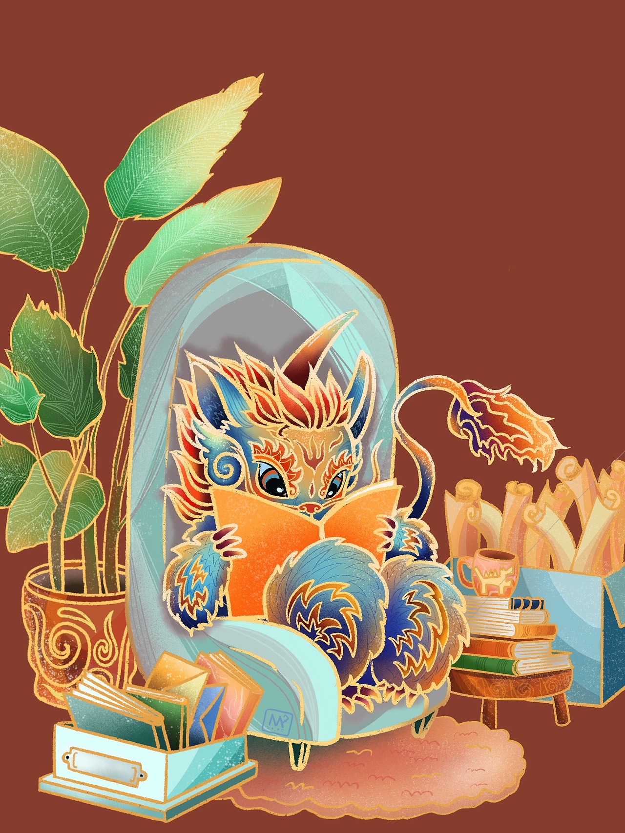 獬豸 -- 语文书封面设计