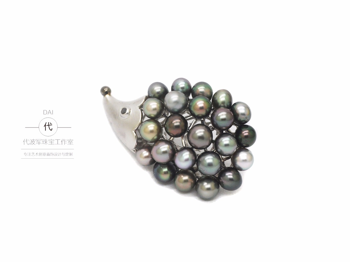 巴洛克异形珍珠，异形海水珍珠《刺猬》创作过程 欣赏