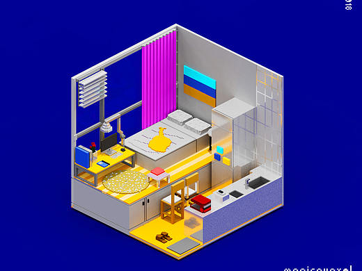 家和房间magicovoxel_2018（个人主页-ZMzMyMDE2NjQ=） - 其他三维 - 站酷设计师追风Y原创素材 - 站酷ZCOOL