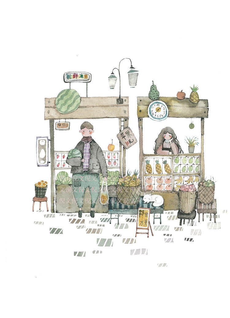 《遇见》（图ZMTE1NjAzNDI4） - 商业插画 - 站酷设计师NW0108原创素材 - 站酷ZCOOL