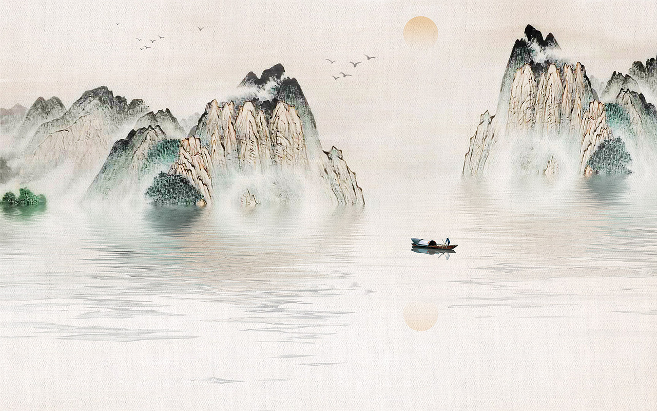 2022新山水（图ZMjc2NTU1MTc2） - 生活用品 - 站酷设计师新中式纱画图库原创素材 - 站酷ZCOOL