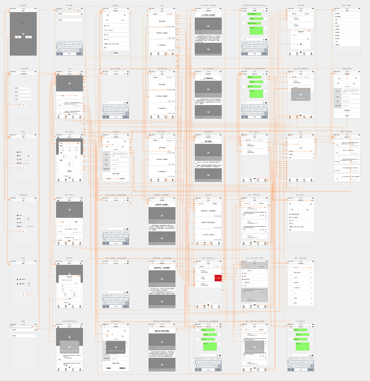 app原型图和效果图和手稿