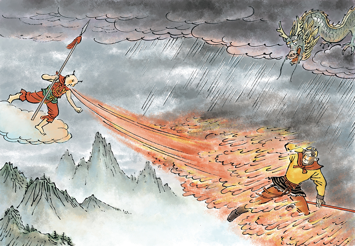 绘本连环画四大名著西游记国学插画