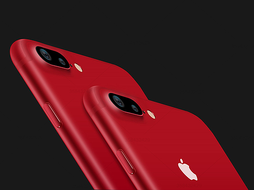 PS 苹果 IPhone 7 中国红 姨妈红 手机 精修 鼠绘