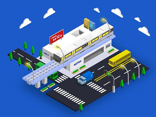 2.5D車站（個(gè)人主頁-ZMjg3NzcxOTI=） - 閃屏/壁紙 - 站酷設(shè)計(jì)師Eliwod_P原創(chuàng)素材 - 站酷ZCOOL