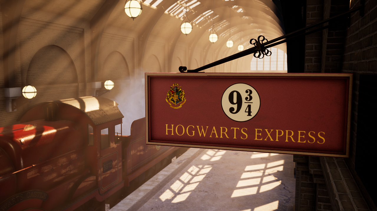 cg建模霍格沃滋特快九又四分之三站台