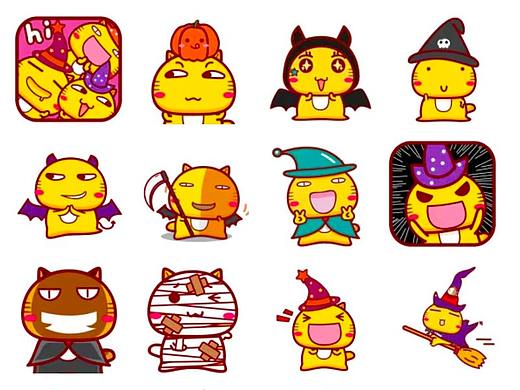 哈咪猫万圣节表情